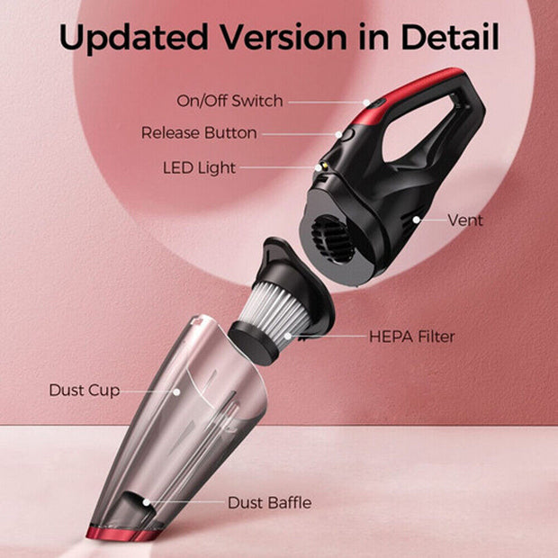 Battery Handheld Vacuum Cleaner Bagless Wireless Charging Station Without Cable Car Battery Vacuum Cleaner